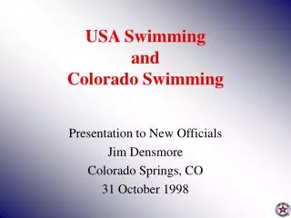 USA Swimming and Colorado Swimming