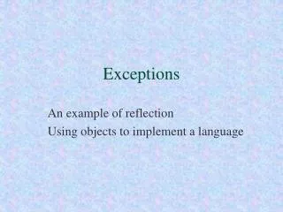 Exceptions