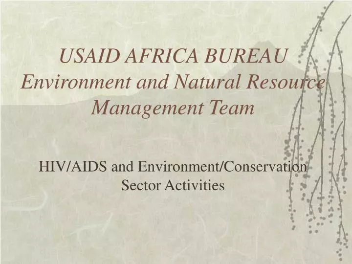 usaid africa bureau environment and natural resource management team