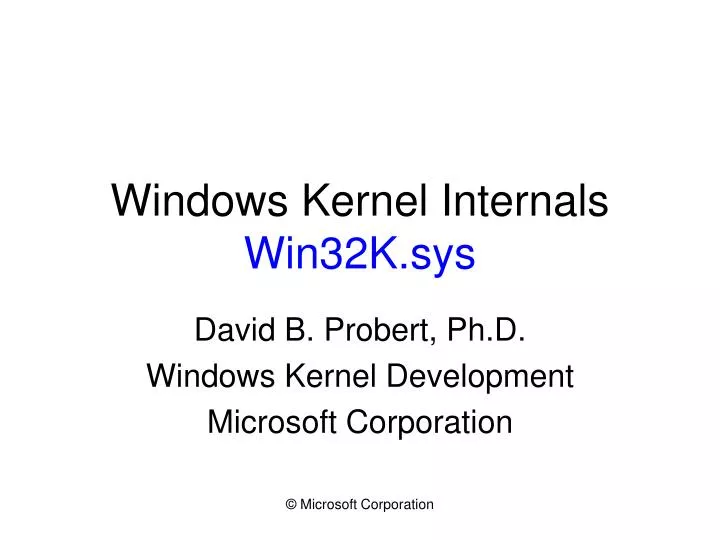 windows kernel internals win32k sys