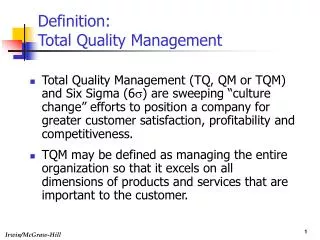 Definition: Total Quality Management