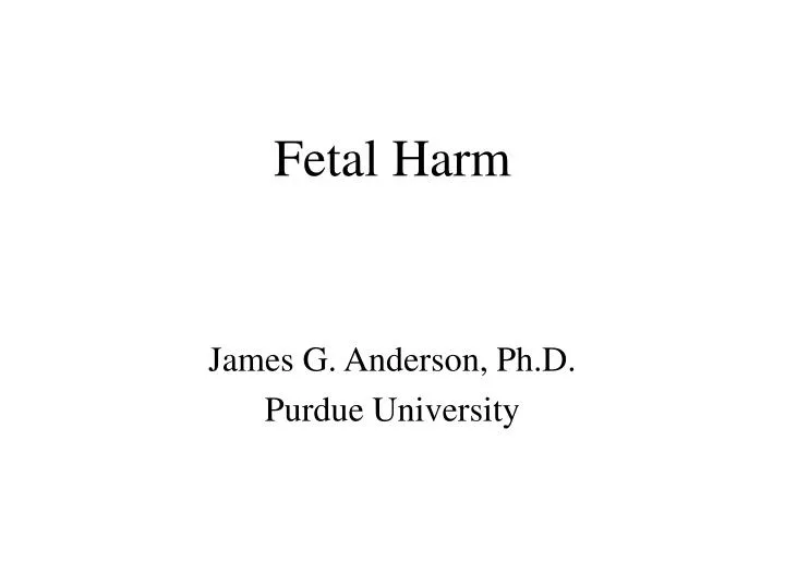 fetal harm