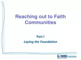 Reaching out to Faith Communities