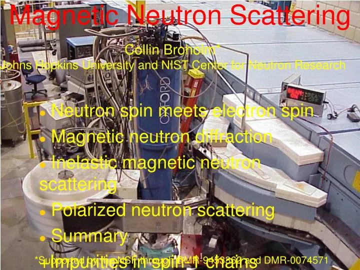 magnetic neutron scattering