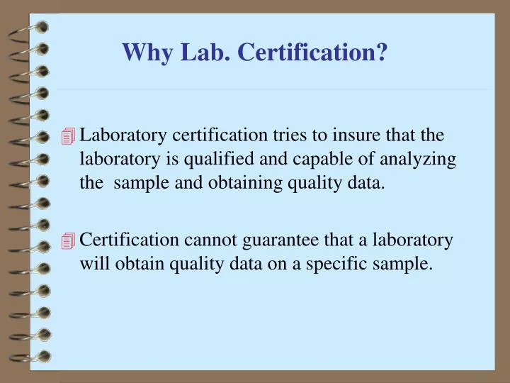 why lab certification