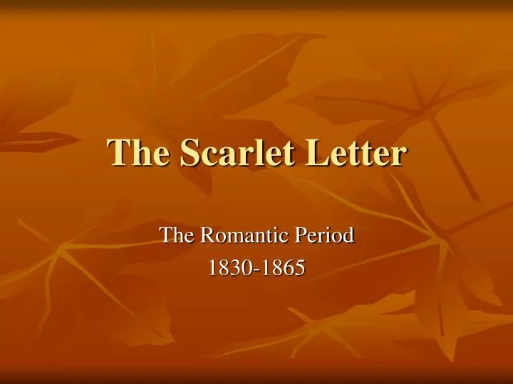 the scarlet letter