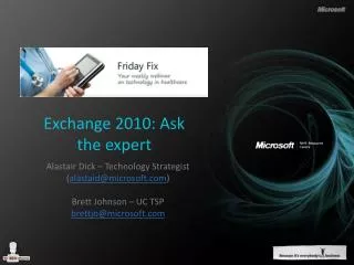 Exchange 2010: Ask the expert