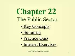 Chapter 22 The Public Sector
