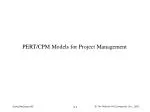 PERT/CPM Models for Project Management - slide 1