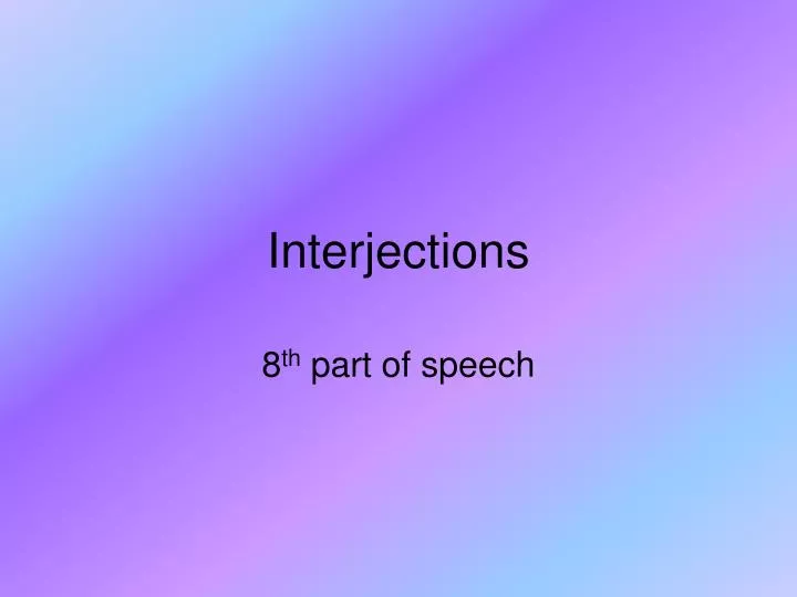 interjections