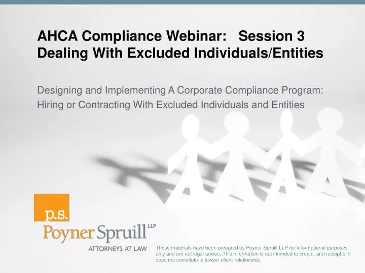 ahca compliance webinar session 3 dealing with excluded individuals entities