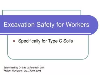 Excavation Safety for Workers