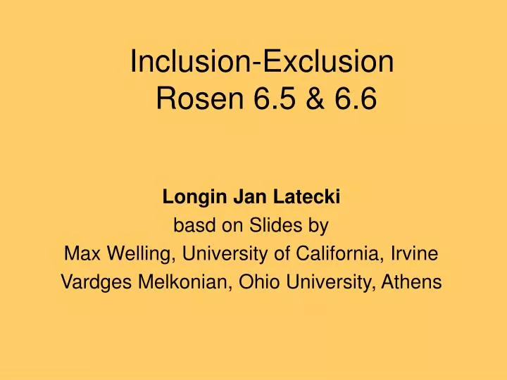inclusion exclusion rosen 6 5 6 6