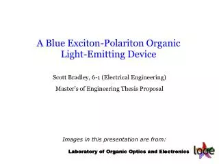 A Blue Exciton-Polariton Organic Light-Emitting Device