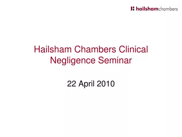 hailsham chambers clinical negligence seminar