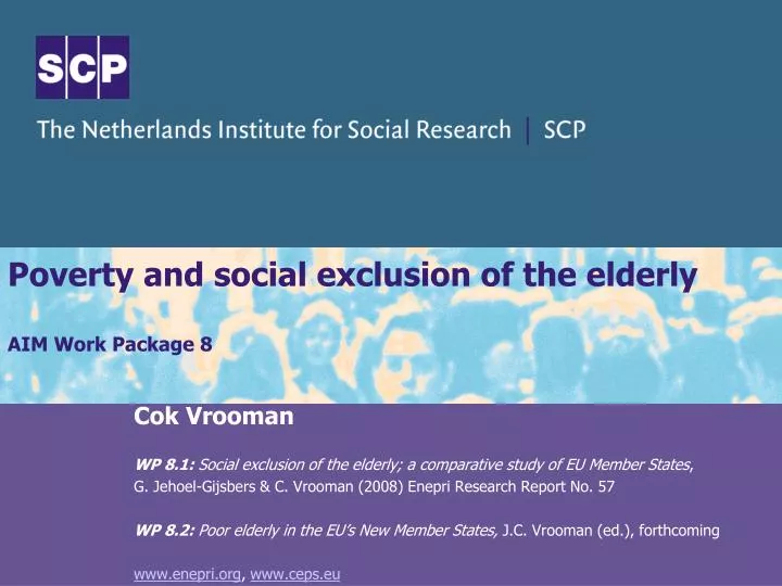poverty and social exclusion of the elderly aim work package 8