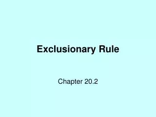 exclusionary rule