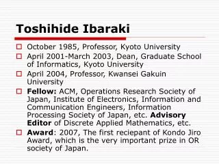 Toshihide Ibaraki