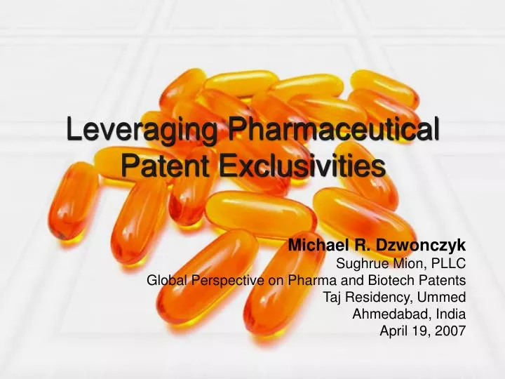 leveraging pharmaceutical patent exclusivities