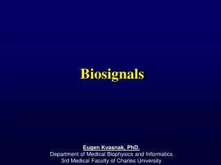 Bio signals