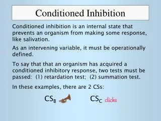 Conditioned Inhibition