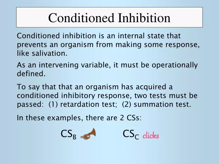 conditioned inhibition