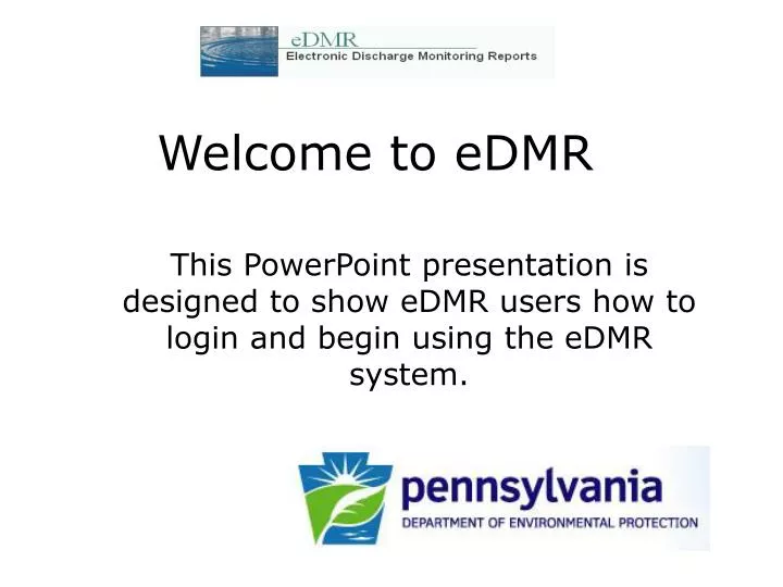welcome to edmr