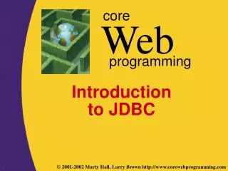 Introduction to JDBC