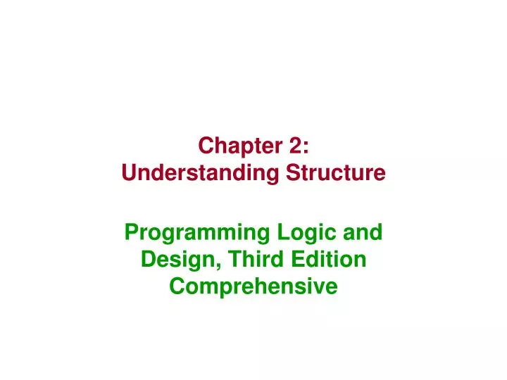 chapter 2 understanding structure