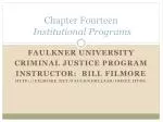 Chapter Fourteen Institutional Programs - slide 1