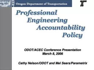 Professional Engineering Accountability Policy