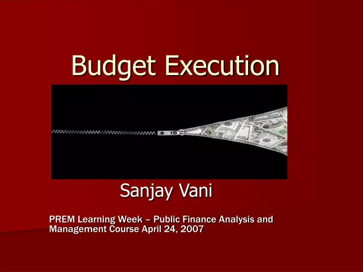 budget execution