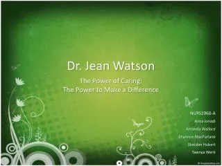 Dr. Jean Watson