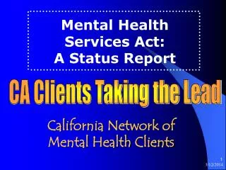 California Network of Mental Health Clients