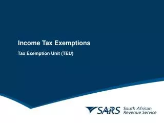 Income Tax Exemptions