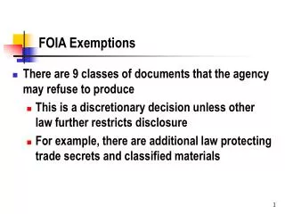 FOIA Exemptions