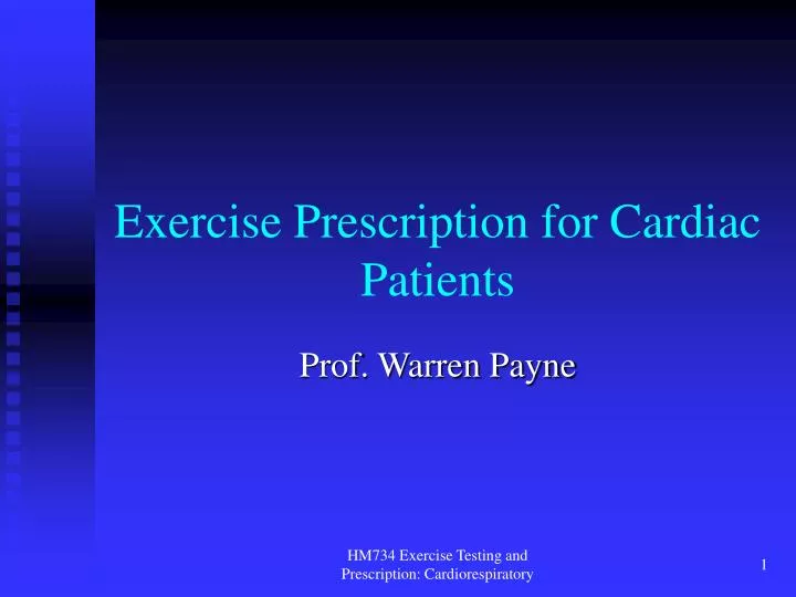 exercise prescription for cardiac patients