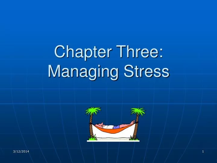 chapter three managing stress