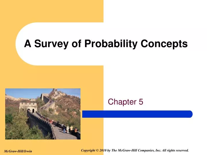 a survey of probability concepts