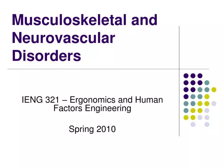 musculoskeletal and neurovascular disorders