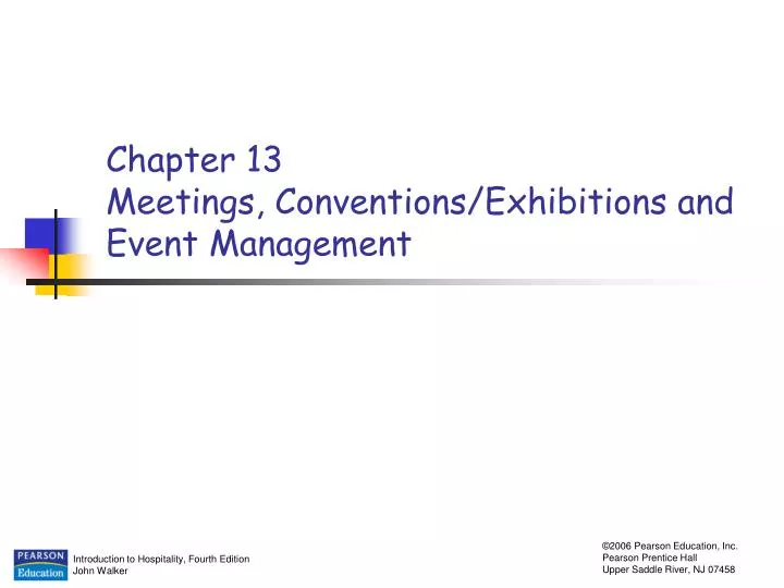 chapter 13 meetings conventions exhibitions and event management