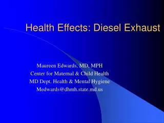 Health Effects: Diesel Exhaust