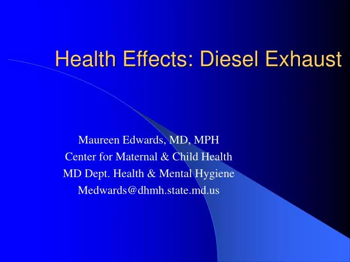 health effects diesel exhaust