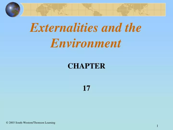 externalities and the environment