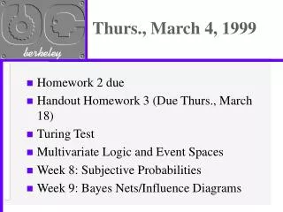 Thurs., March 4, 1999