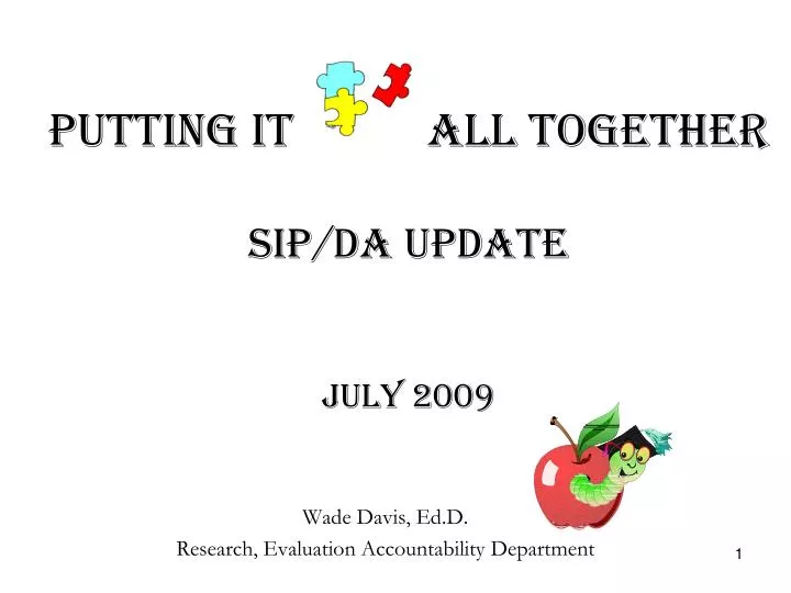 putting it all together sip da update july 2009