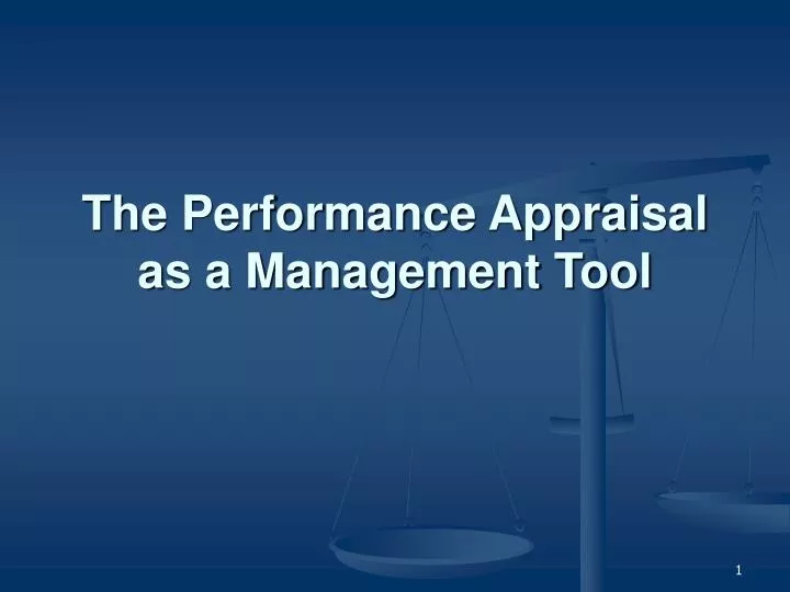the performance appraisal as a management tool