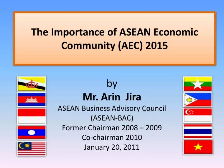 the importance of asean economic community aec 2015