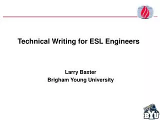 Technical Writing for ESL Engineers