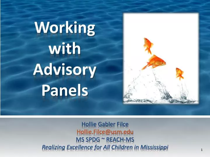 working with advisory panels